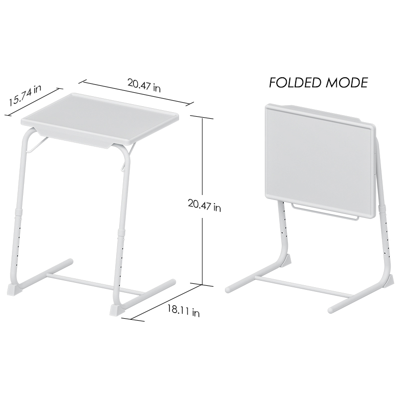 Tebụl tray TV a na-emegharị emegharị - tray nri abalị TV n'elu akwa na sofa, tebụl mpịachi dị mma nke nwere ịdị elu 6 (2)